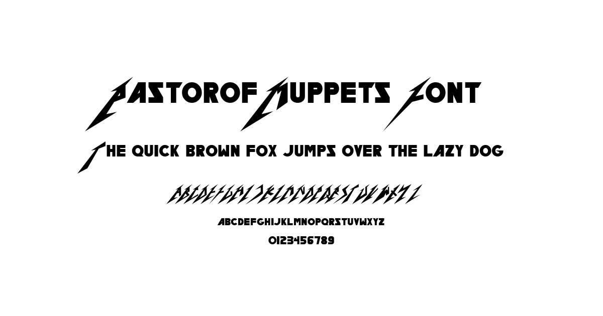 PastorofMuppets Font font preview