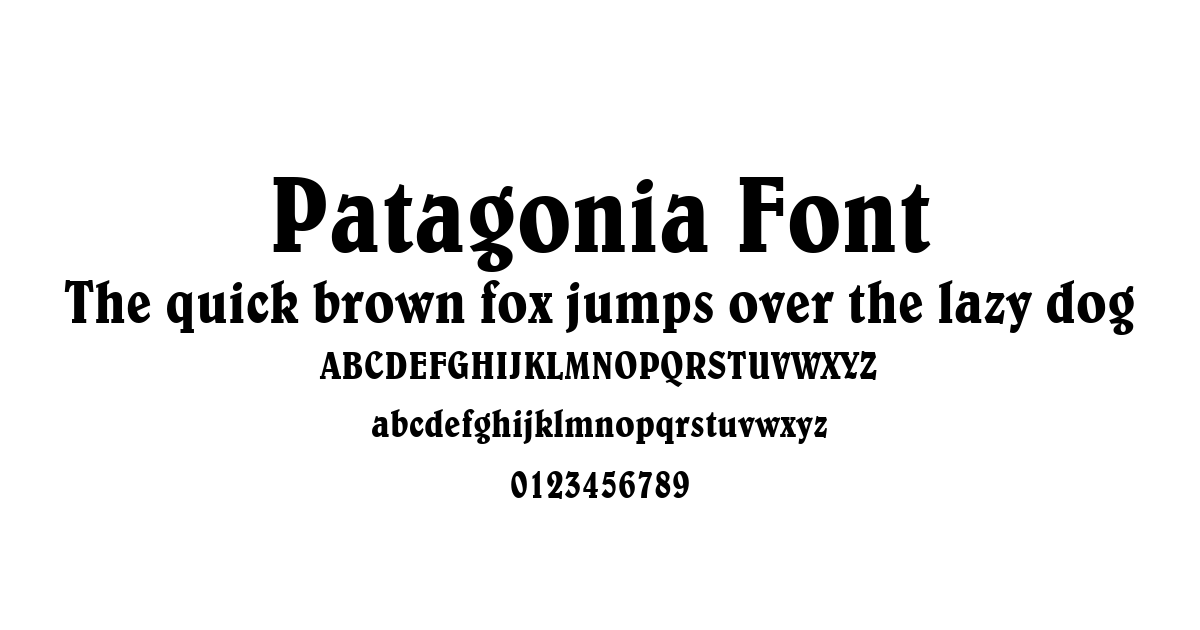 Patagonia Font font preview