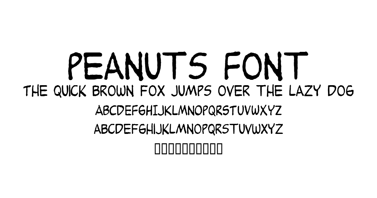 Peanuts Font font preview