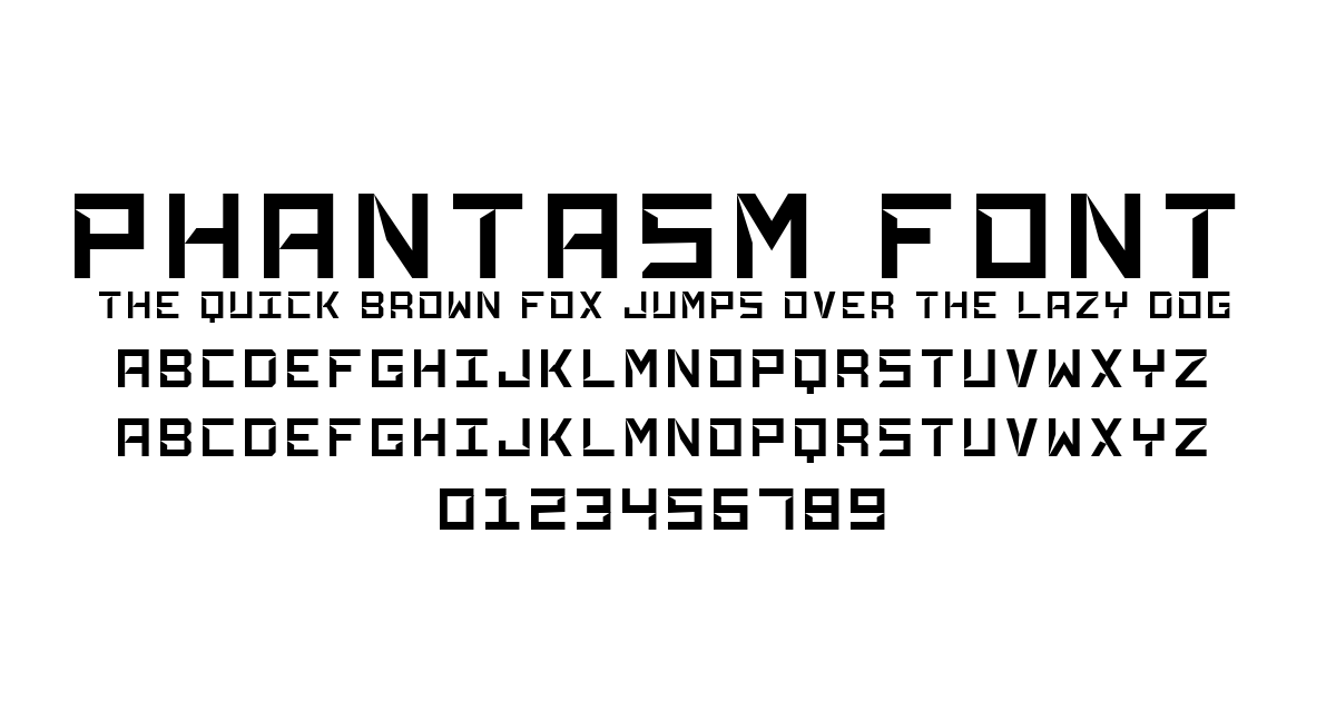 Phantasm Font font preview