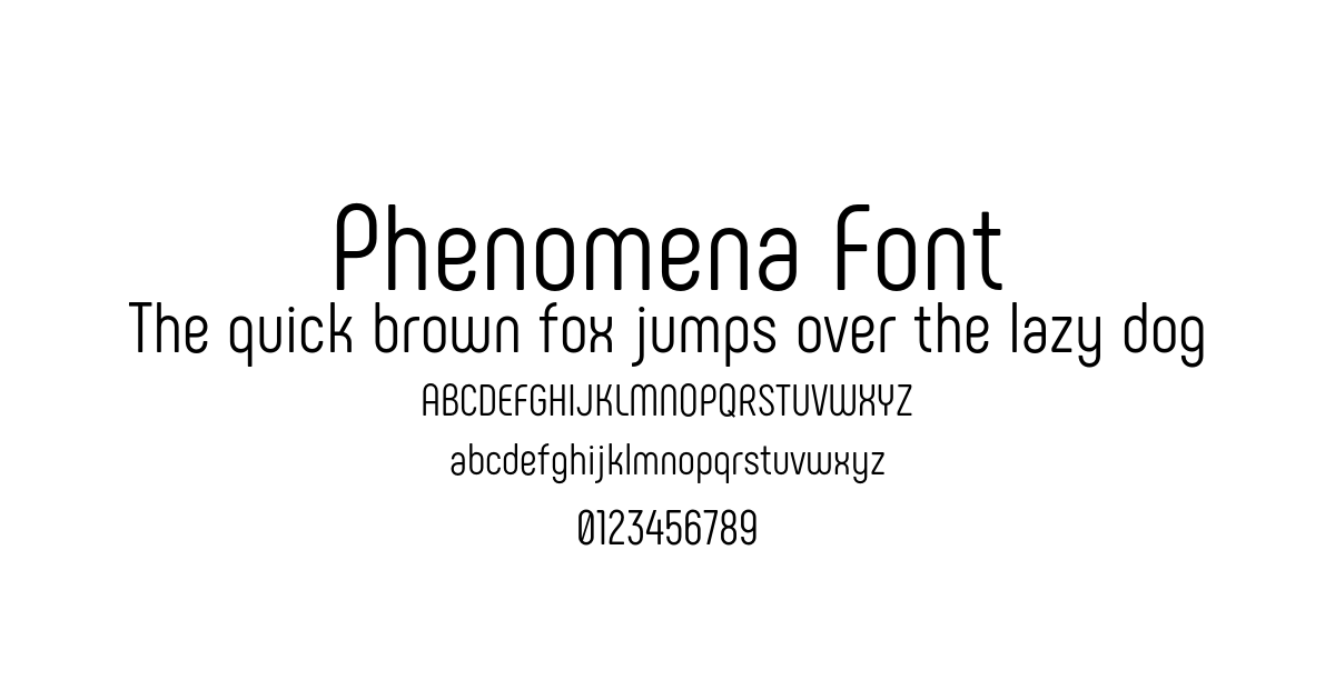 Phenomena Font preview