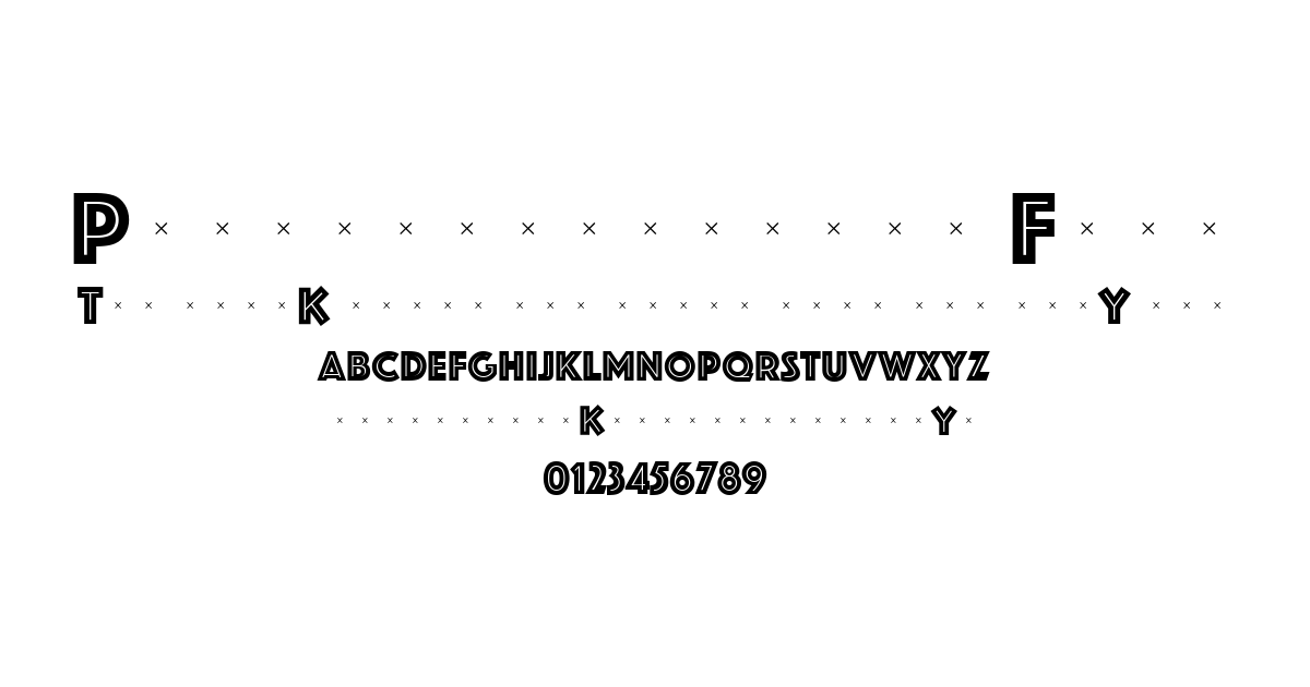 Phosphateinline Font font preview