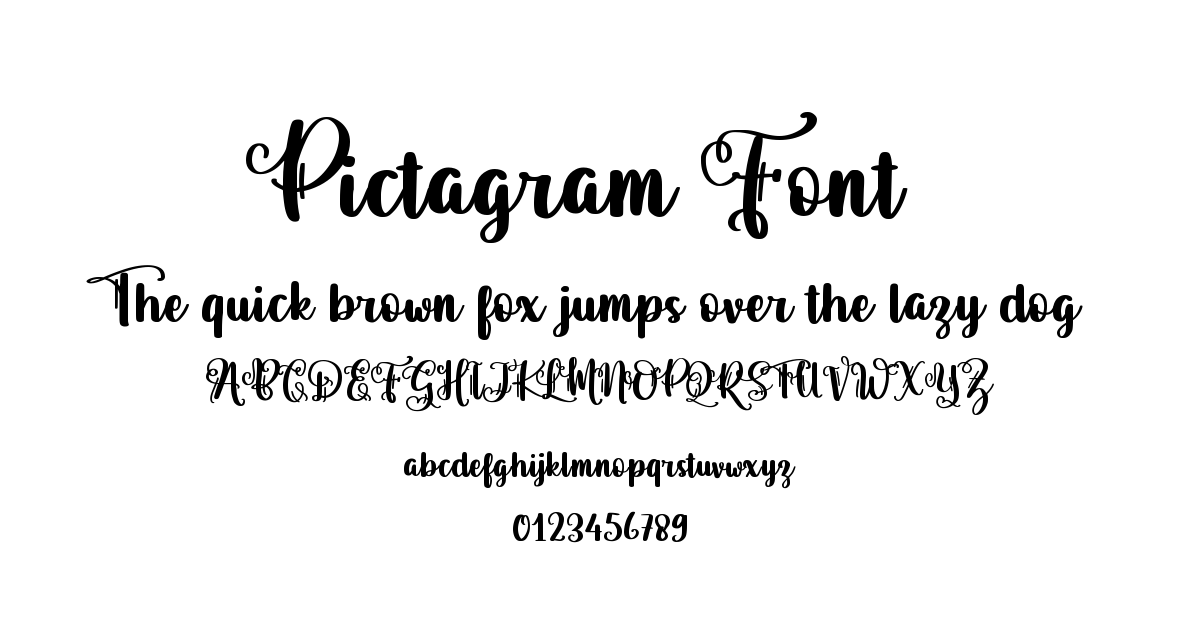 Pictagram Font font preview