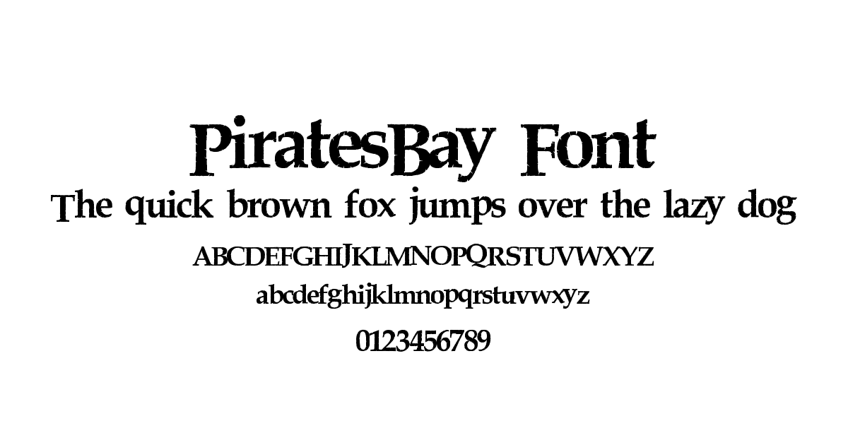 PiratesBay Font font preview