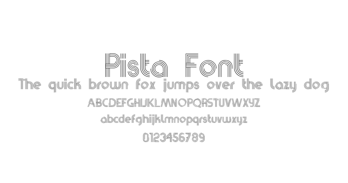 Pista Font font preview