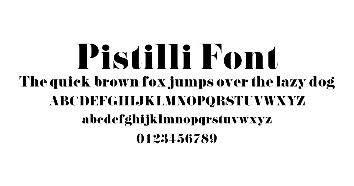 Pistilli Font preview