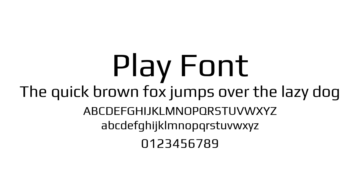 Play Font font preview