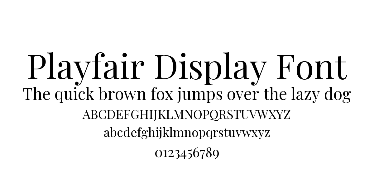 Playfair Display Font font preview