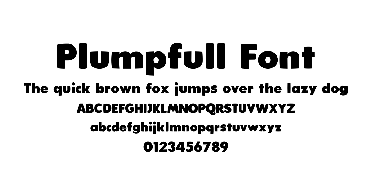Plumpfull Font font preview