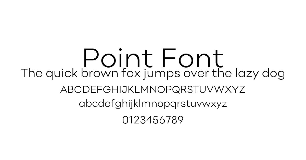 Point Font font preview
