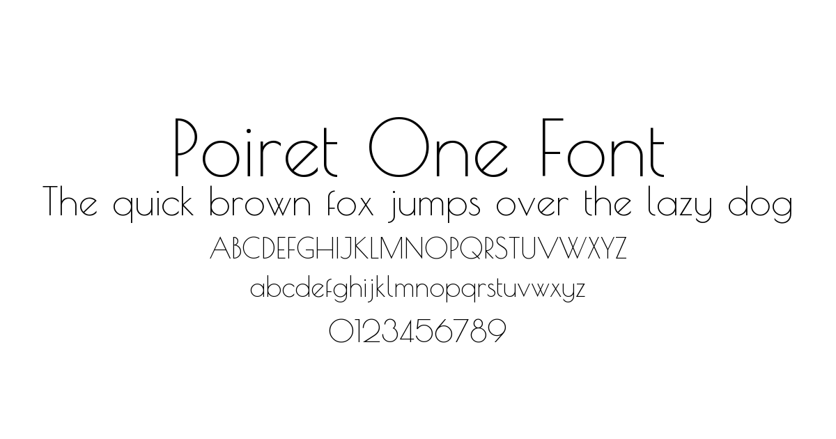 Poiret One Font preview
