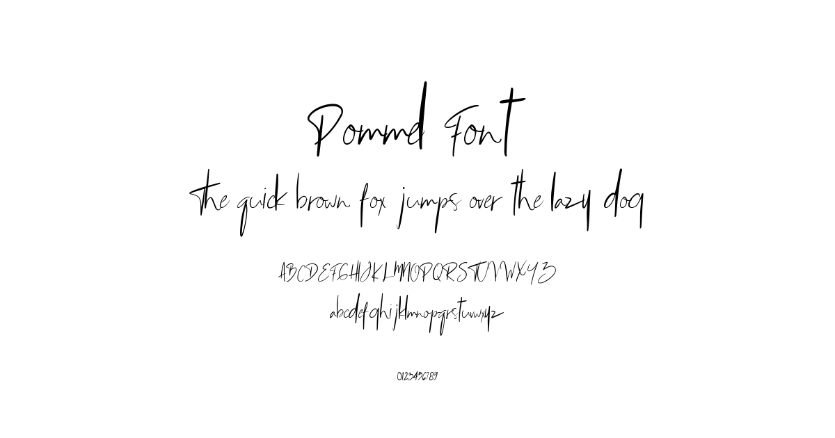 Pommel Font preview