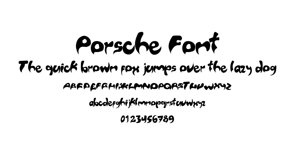 Porsche Font font preview