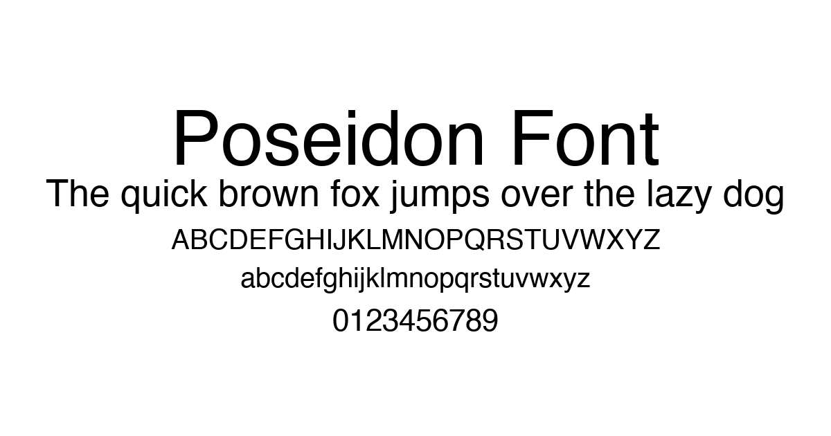 Poseidon Font font preview