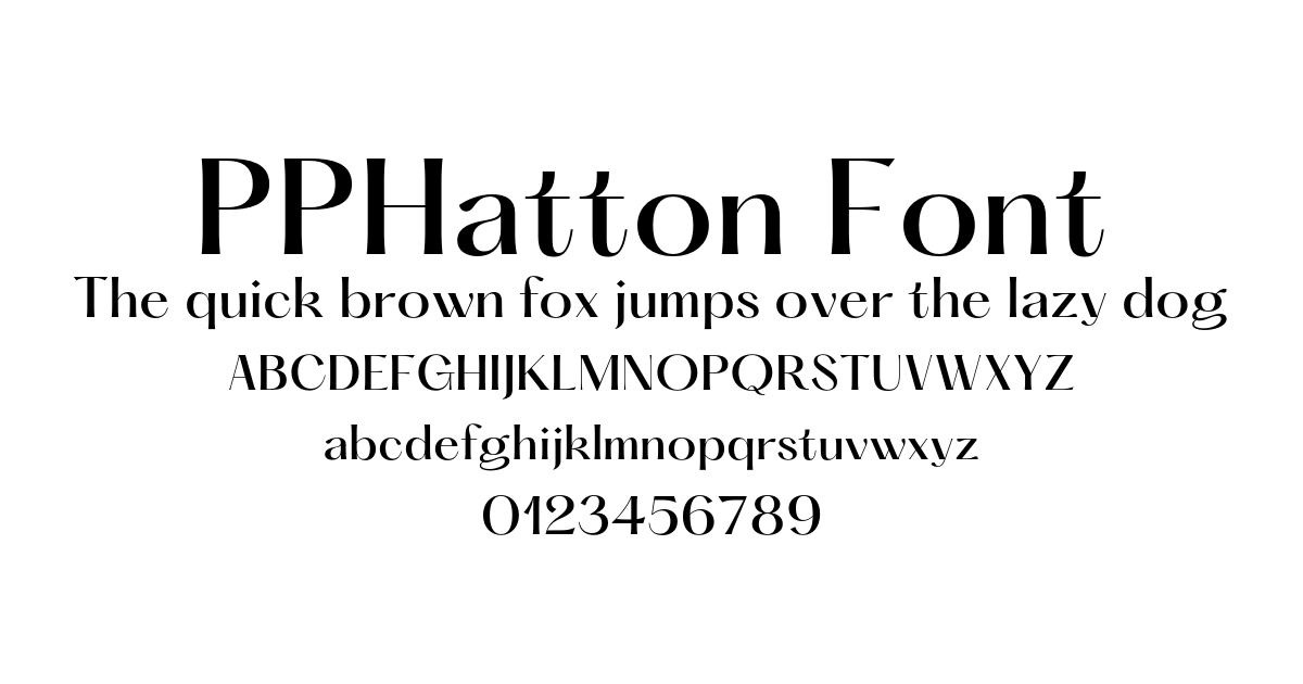 PPHatton Font font preview
