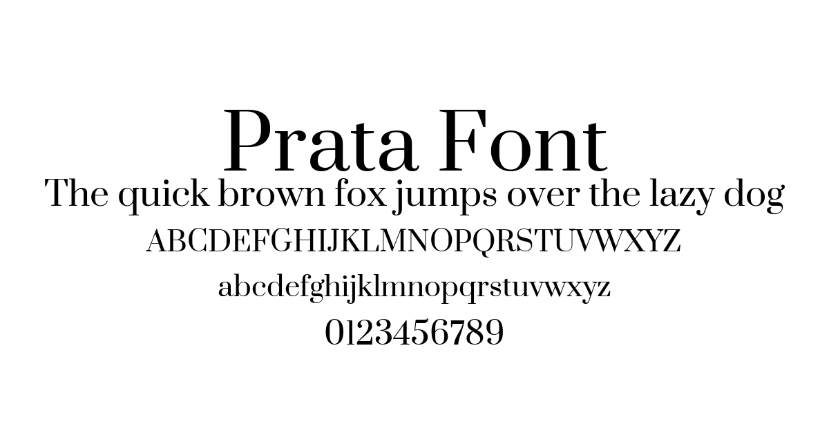 Prata Font font preview