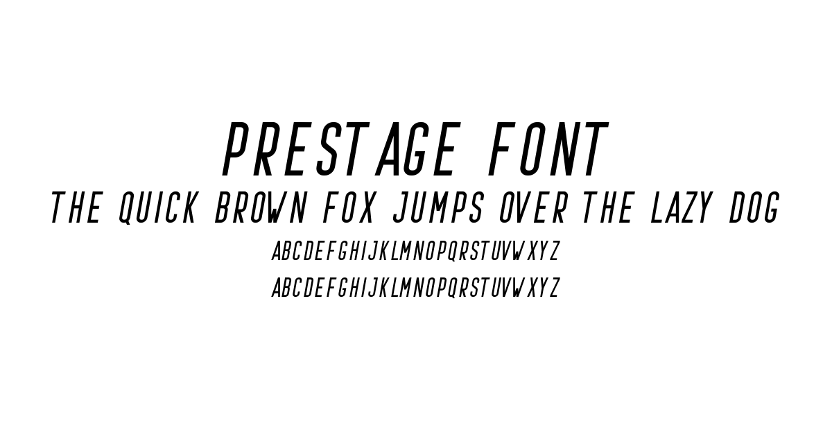 Prestage Font font preview