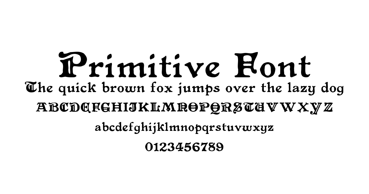 Primitive Font font preview