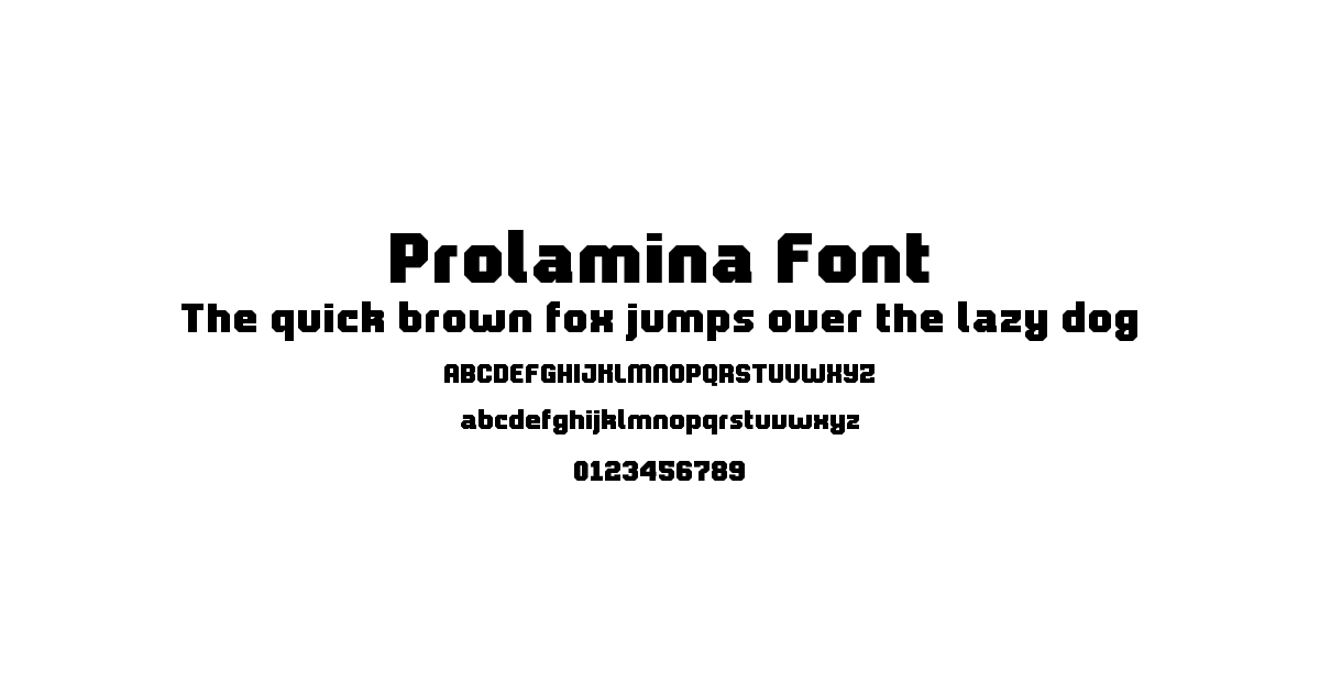 Prolamina Font preview
