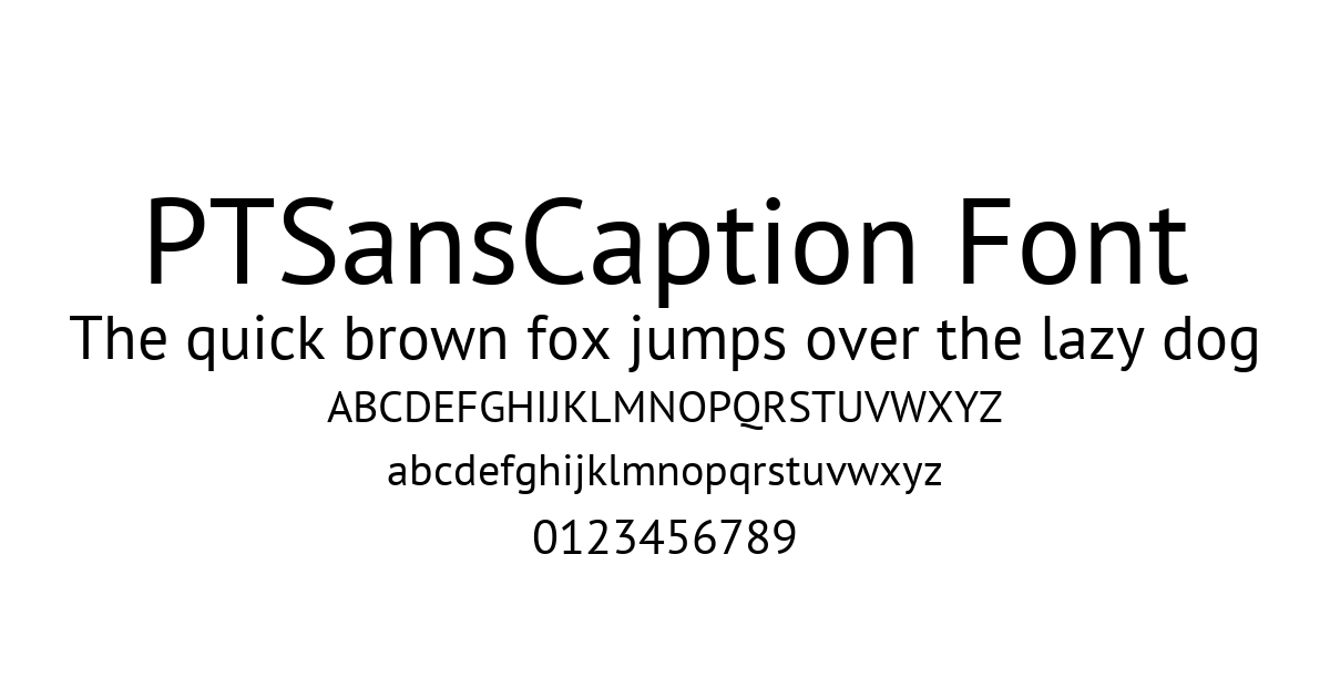 PTSansCaption Font font preview