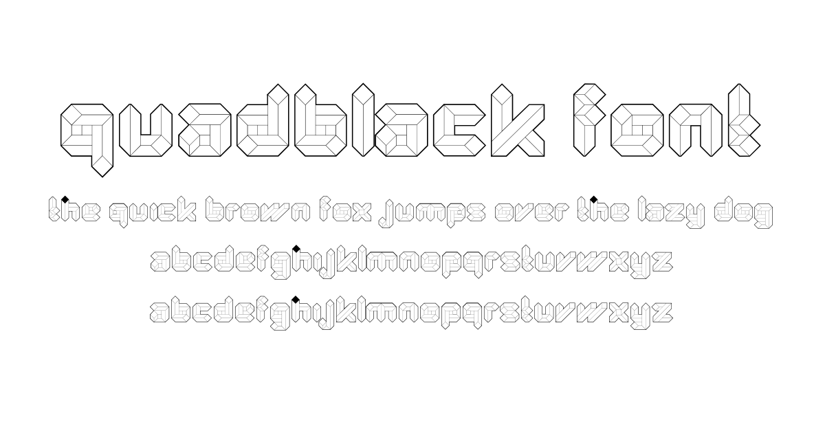QuadBlack Font font preview