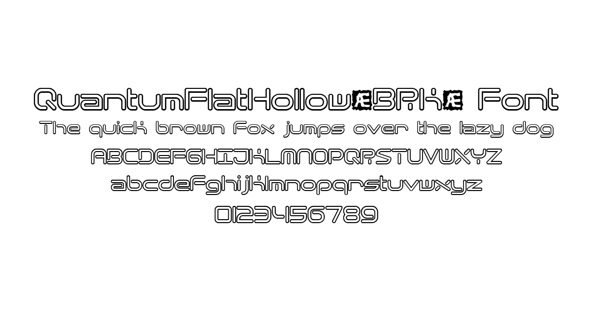 QuantumFlatHollow(BRK) Font font preview