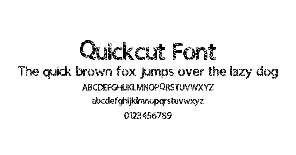 Quickcut Font font preview