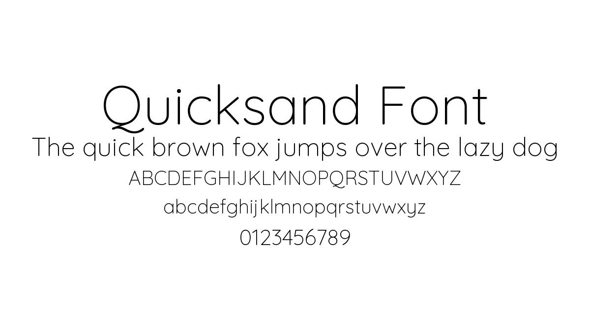 Quicksand Font font preview