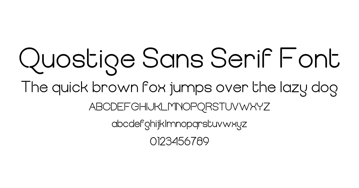 Quostige Sans Serif Font font preview