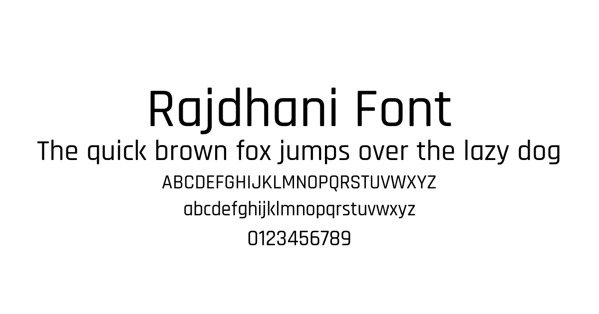 Rajdhani Font font preview