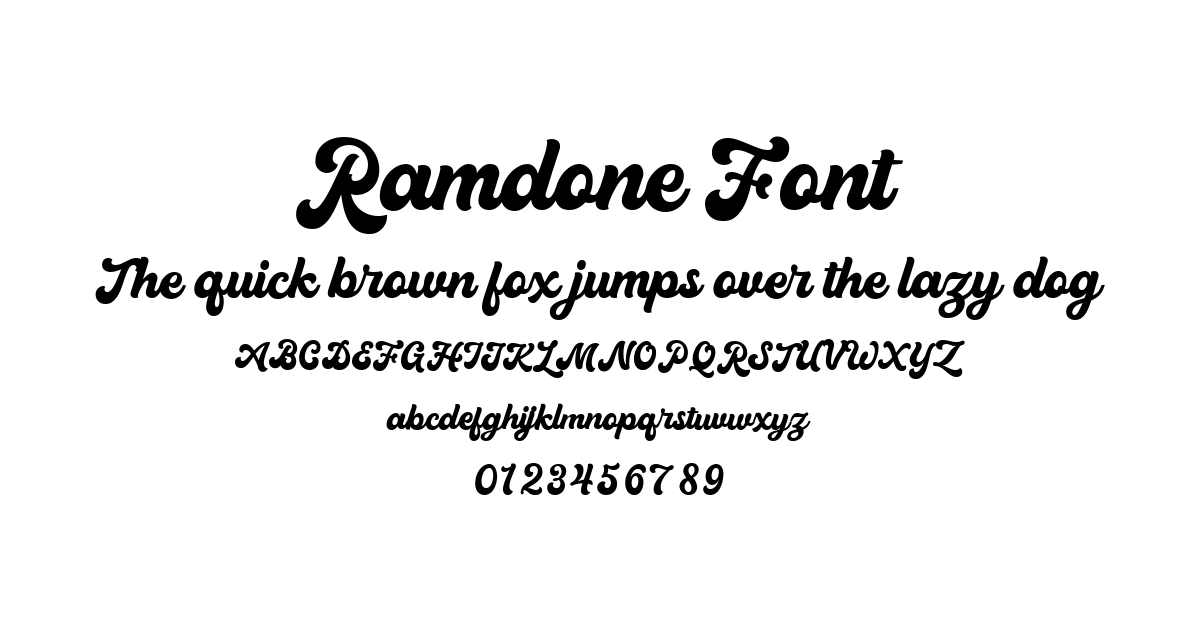 Ramdone Font font preview