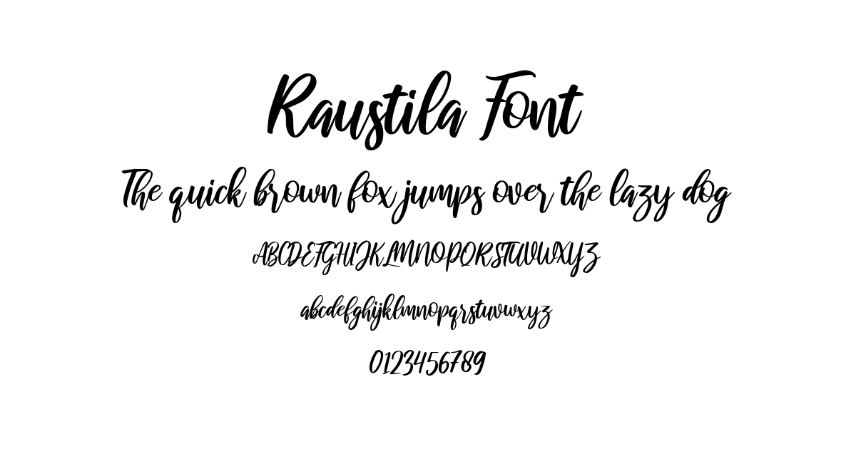 Raustila Font font preview