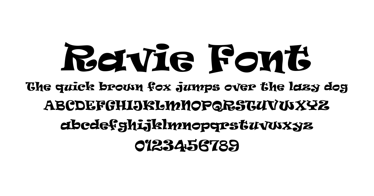 Ravie Font font preview