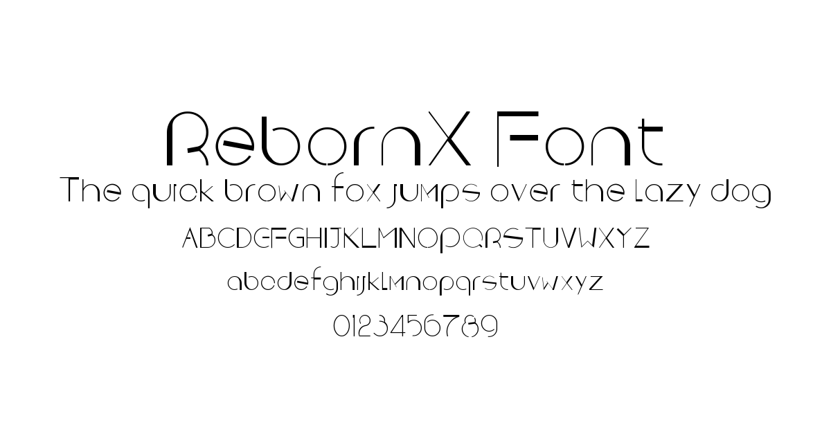 RebornX Font font preview
