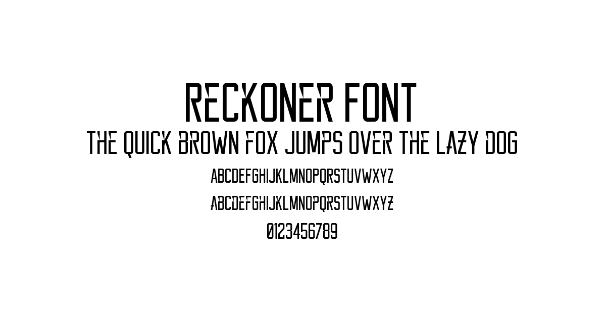 Reckoner Font font preview