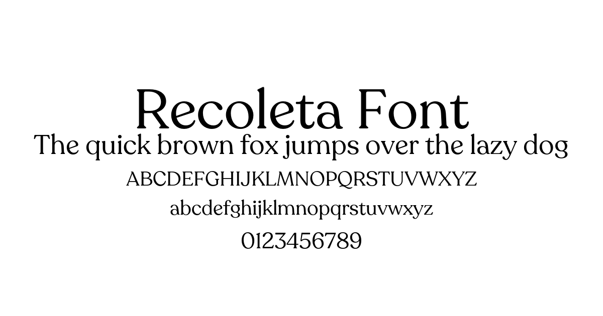 Recoleta Font font preview
