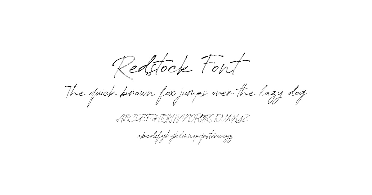 Redstock Font font preview