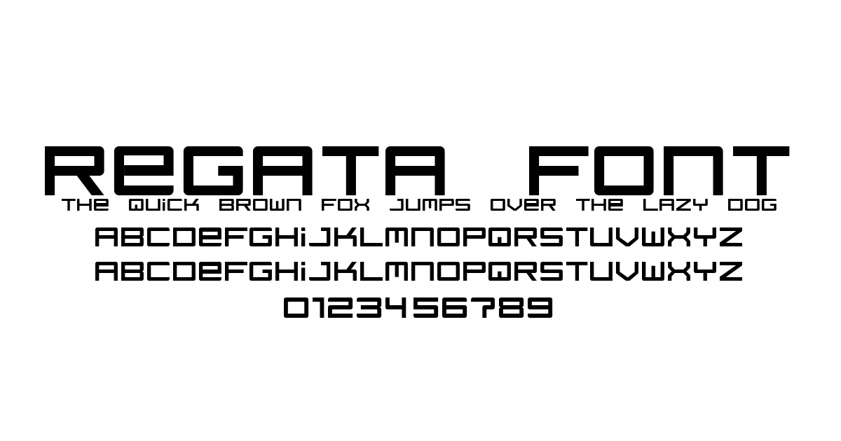 Regata Font font preview