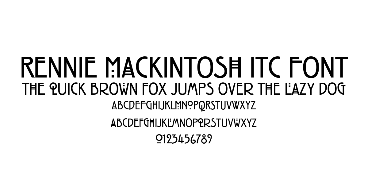 Rennie Mackintosh Itc Font font preview