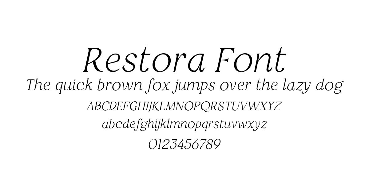 Restora Font preview