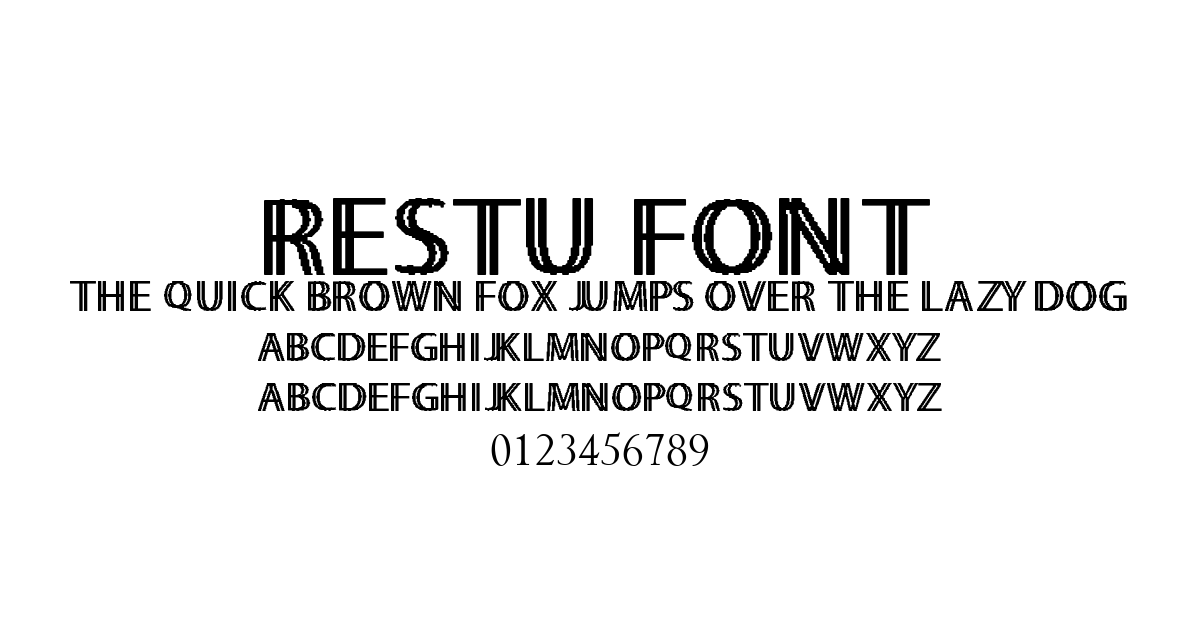 Restu Font preview