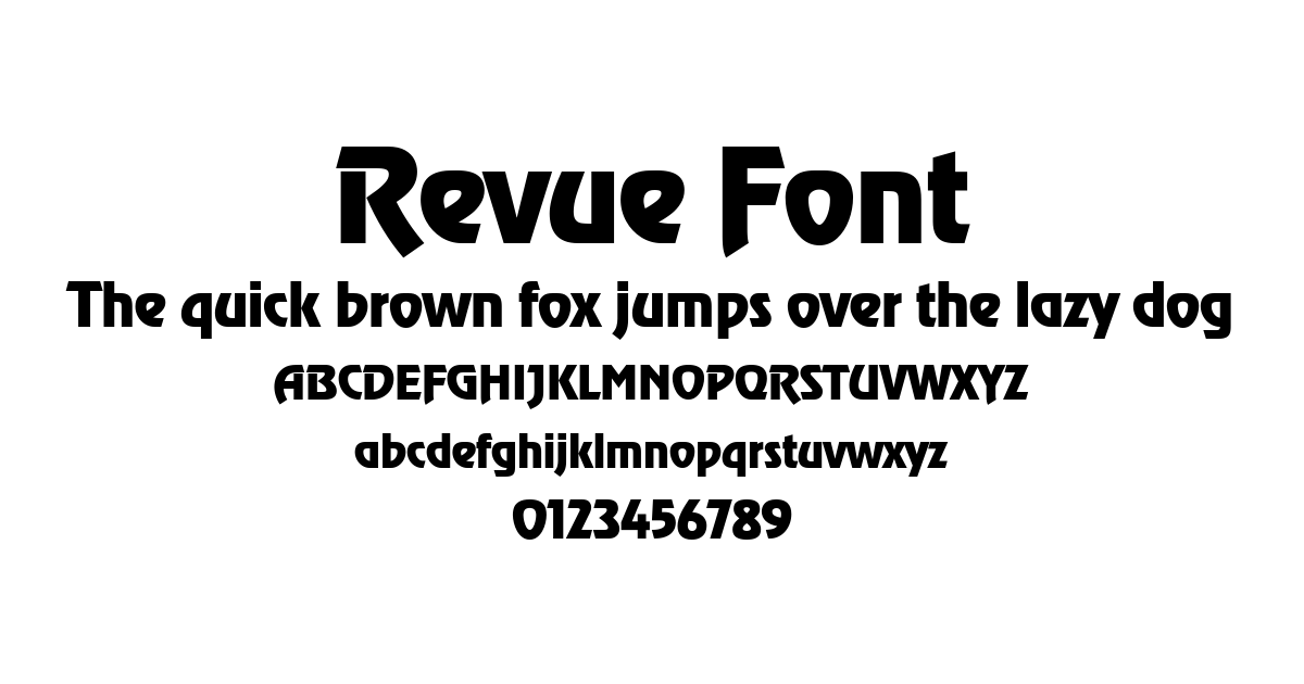 Revue Font font preview