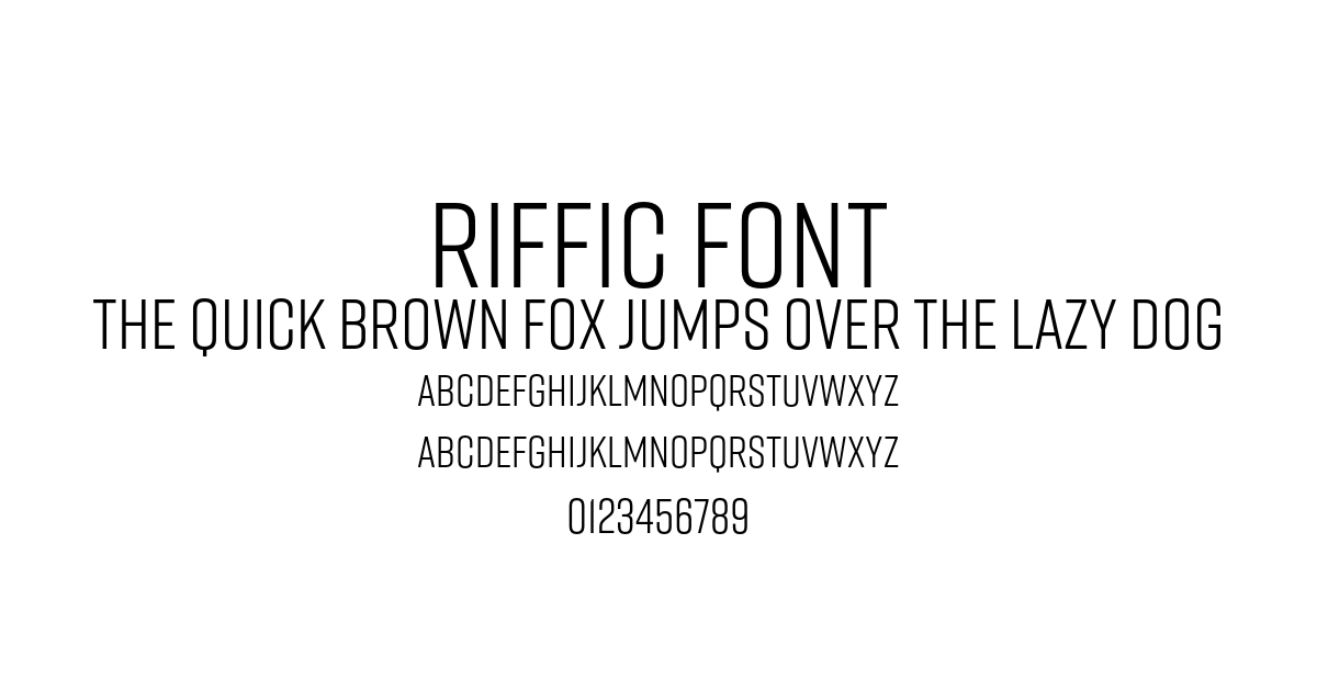 Riffic Font font preview