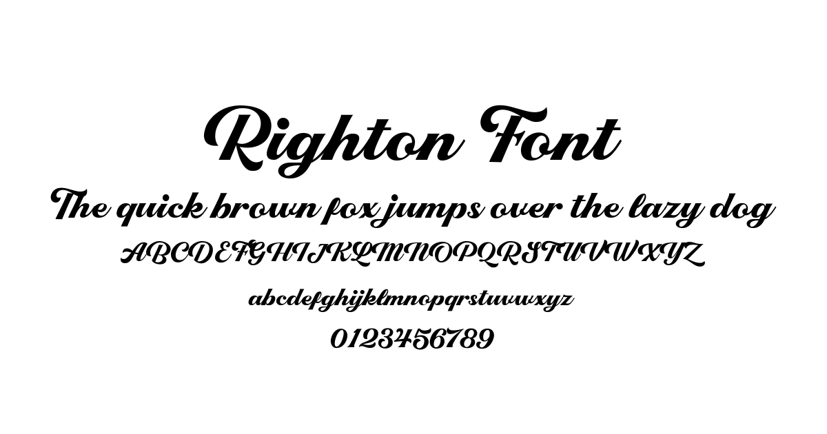 Righton Font font preview