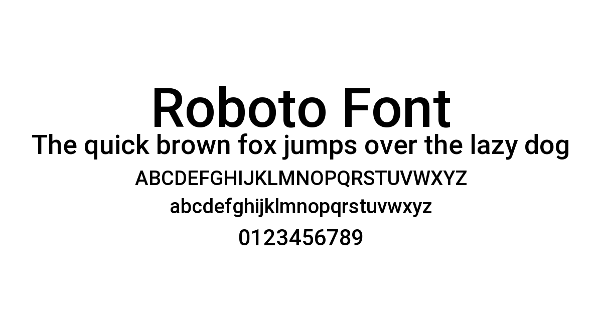 Roboto Font preview
