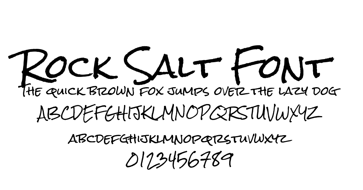 Rock Salt Font preview