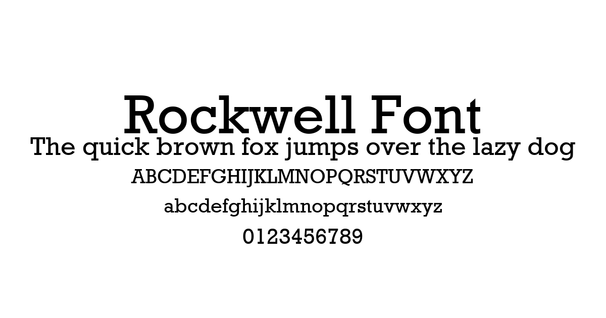 Rockwell Font font preview
