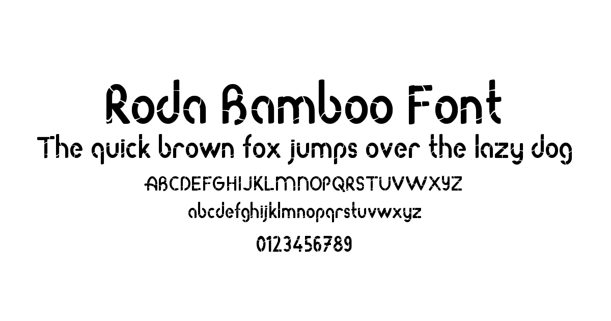 Roda Bamboo Font preview