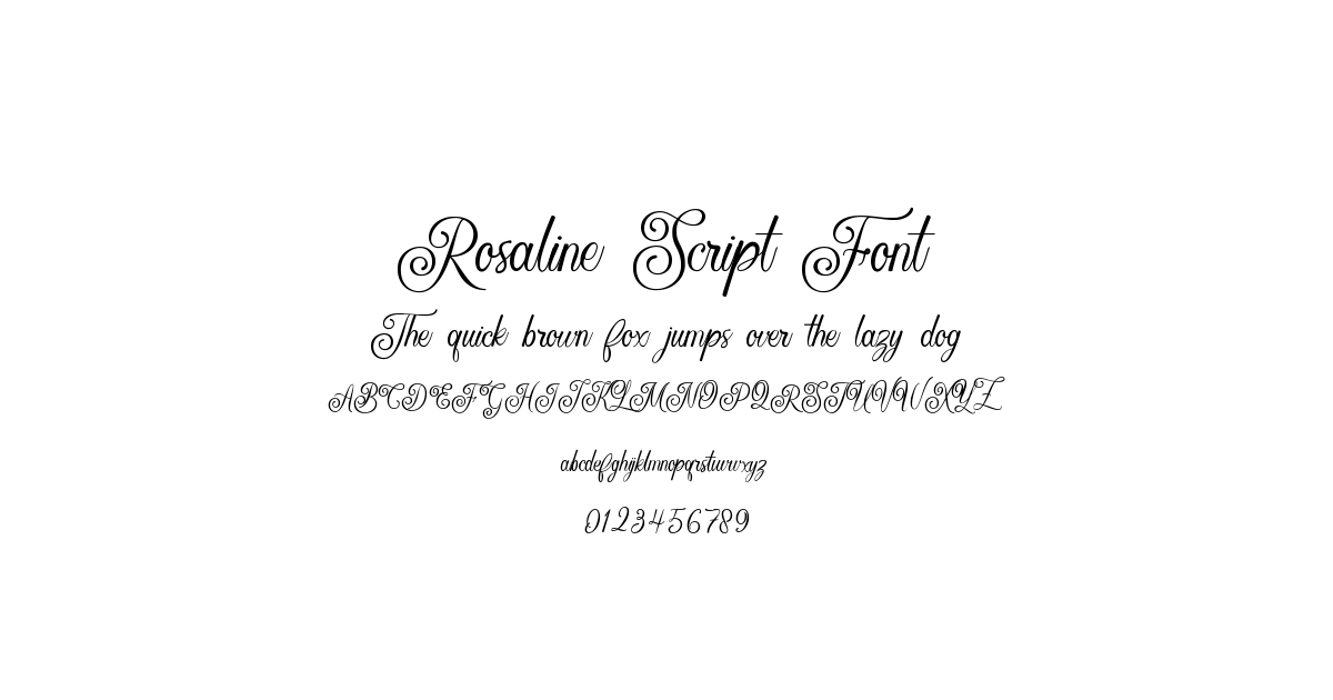 Rosaline Script Font font preview