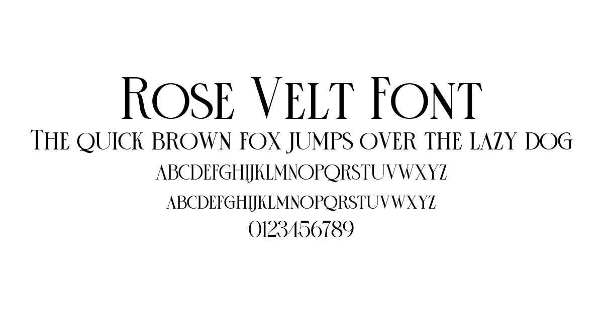 Rose Velt Font font preview